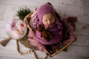 Sibling and newborn photo in Parker County
