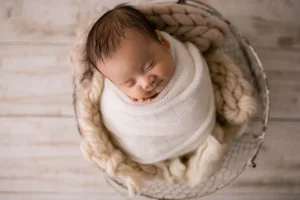 Teddy bear newborn photo in DFW area