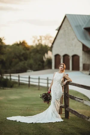 Bridal portraits at sunset in Weatherford Texas