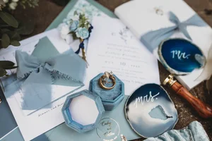 Wedding flatlay details in Parker County